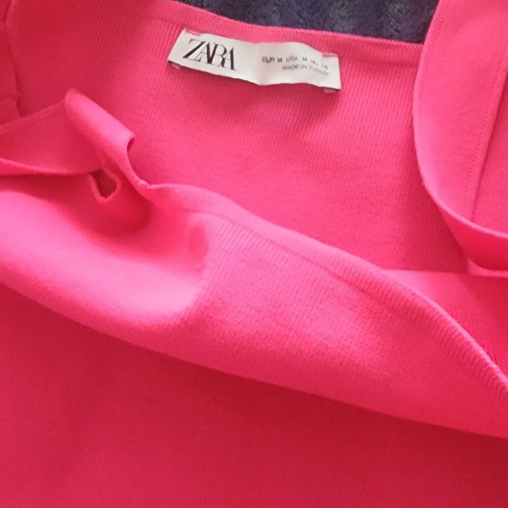 Zara Pink Shell Mini Dress - Picture 6 of 7
